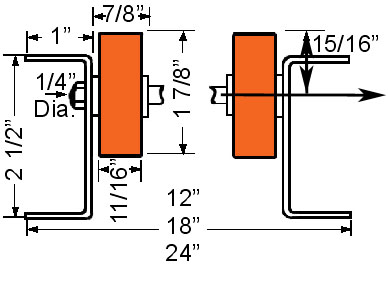 Superwheel and gravity section dimensions